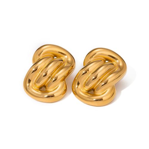 Pendientes de Acero Inoxidable, acero inoxidable 304, 18K chapado en oro, Joyería & para mujer, Vendido por Par