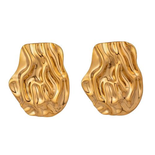 Pendientes de Acero Inoxidable, acero inoxidable 304, 18K chapado en oro, Joyería & para mujer, Vendido por Par