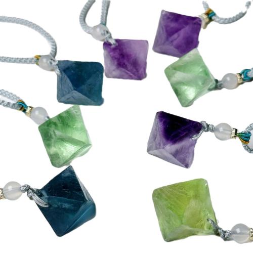 Gemstone Pendants Jewelry Natural Fluorite random style & DIY Sold By PC