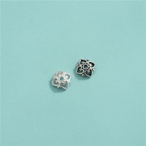 925 Sterling Sølv Bead Cap, du kan DIY, flere farver til valg, 5.60mm, Hole:Ca. 0.6mm, Solgt af PC