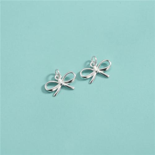 925 Sterling Silver Pendant Bowknot DIY Sold By PC