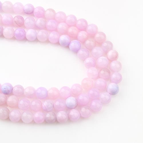 Gemstone Jewelry Beads Round DIY purple Sold By Strand