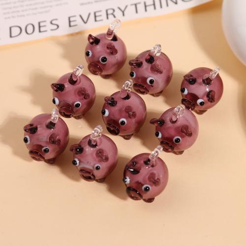 Fashion Lampwork Pendants Pig DIY Sold By PC