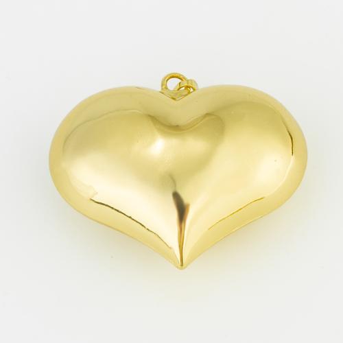 Brass Heart Pendants gold color plated DIY nickel lead & cadmium free Sold By PC