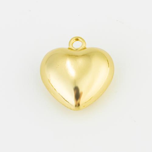 Brass Heart Pendants gold color plated DIY nickel lead & cadmium free Sold By PC