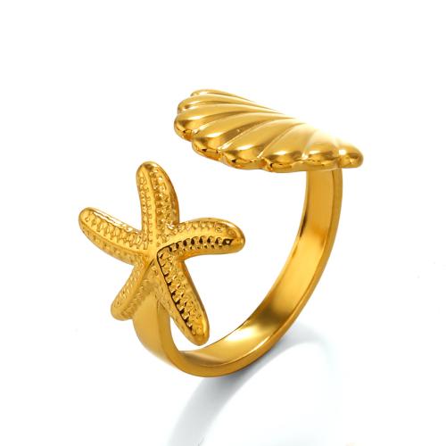 Stainless Steel Finger Ring 304 Stainless Steel plated fashion jewelry & for woman gold Sold By PC