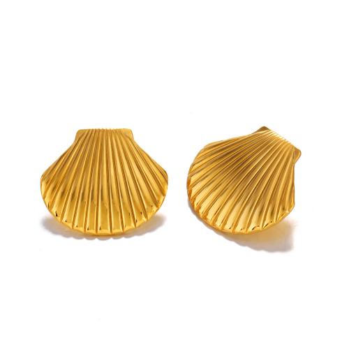 Stainless Steel Stud Earrings 304 Stainless Steel plated fashion jewelry & for woman gold Sold By Pair