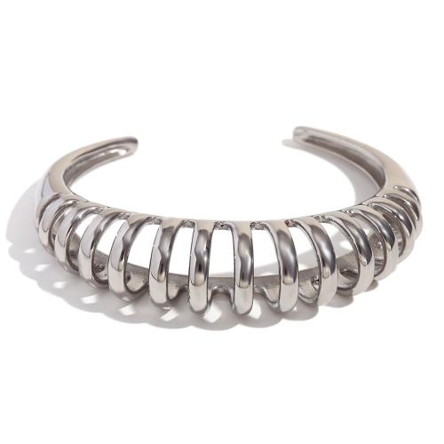 Roestvrij staal armbanden, 304 roestvrij staal, mode sieraden & voor vrouw & hol, meer kleuren voor de keuze, Binnendiameter:Ca 63.4mm, Verkocht door PC