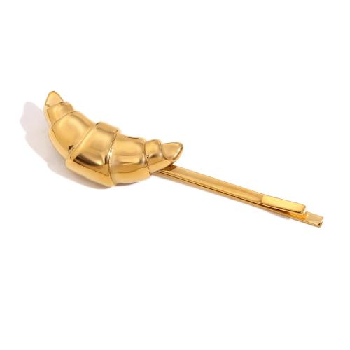 Hair Slide 304 Stainless Steel 18K gold plated for woman golden Sold By PC