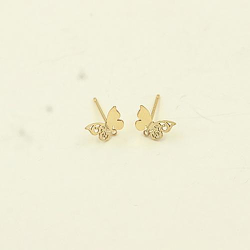 Cheia de jóias de ouro, Gold-filled, Borboleta, DIY & sem earnut, 8.80x6.60mm, vendido por PC