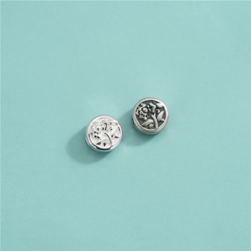 925 sterline d'argento perline separate, DIY, nessuno, 7.20x4.20mm, Foro:Appross. 1.6mm, Venduto da PC