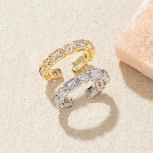 Brass Finger Ring fashion jewelry & for woman & with rhinestone Sold By PC