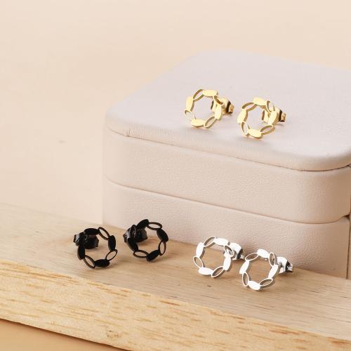 Roestvrij staal Stud Earrings, 304 roestvrij staal, mode sieraden & voor vrouw, meer kleuren voor de keuze, 11x11mm, 12paren/Bag, Verkocht door Bag