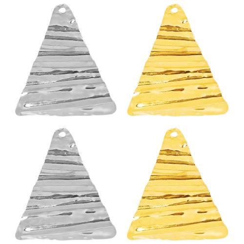 Stainless Steel Pendants 304 Stainless Steel Triangle Vacuum Ion Plating DIY Sold By PC