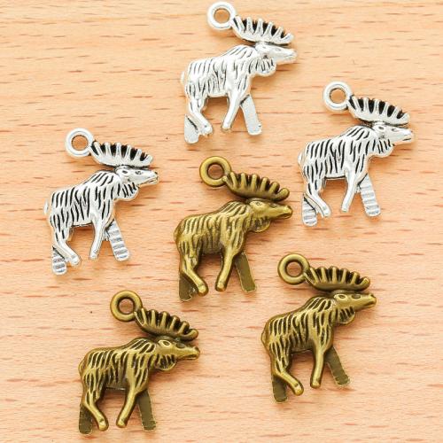 Zinklegering Animal Hangers, Zinc Alloy, Hert, plated, DIY, meer kleuren voor de keuze, 25x15mm, 100pC's/Bag, Verkocht door Bag