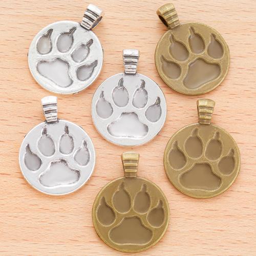 Zinc Alloy Pendants Round plated DIY Sold By Bag