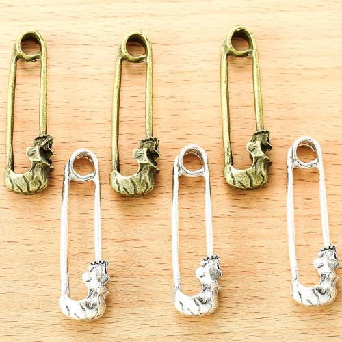 Zinc Alloy Skull Pendler, forgyldt, du kan DIY, flere farver til valg, 50x14mm, 100pc'er/Bag, Solgt af Bag