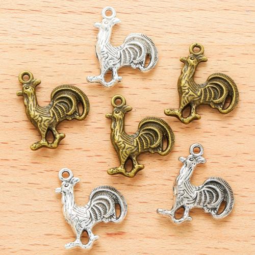 Zinklegering Animal Hangers, Zinc Alloy, Kip, plated, DIY, meer kleuren voor de keuze, 20x17mm, 100pC's/Bag, Verkocht door Bag