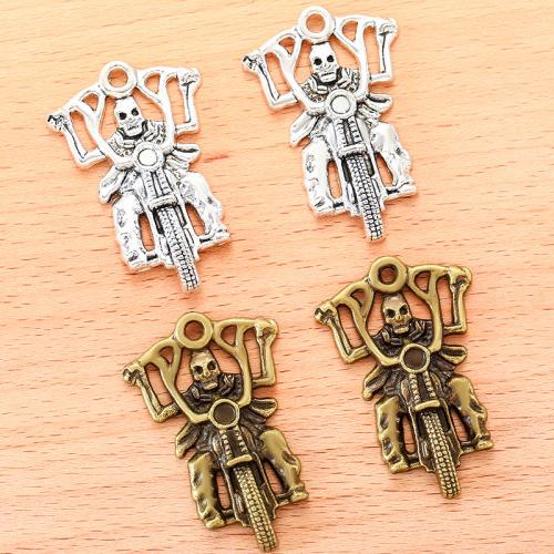 Zinc Alloy Skull Pendants plated DIY Sold By Bag