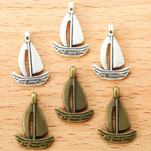 Zinklegering voertuig hangers, Zinc Alloy, Sail Boat, plated, DIY, meer kleuren voor de keuze, 18x12mm, 100pC's/Bag, Verkocht door Bag