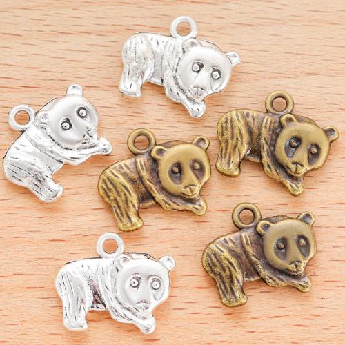 Zinc Alloy Animal Pendants Panda plated DIY Sold By Bag