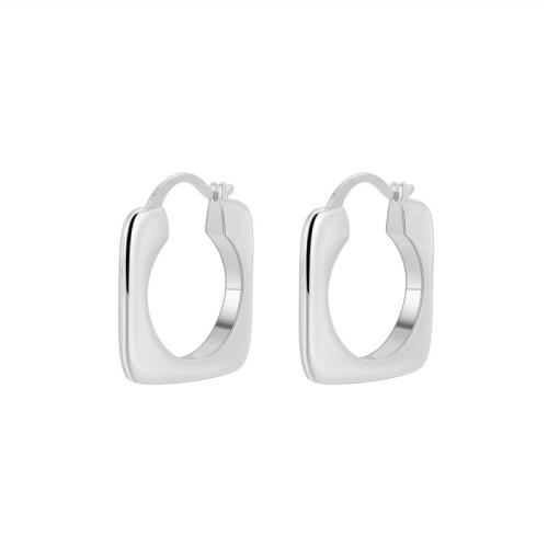 Messing Spring hoop oorbellen, plated, voor vrouw, meer kleuren voor de keuze, 24x21mm, Verkocht door pair