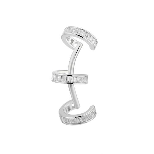 Terningformet Zirkon Micro Pave Messing Øreringe, forgyldt, Micro Pave cubic zirconia & for kvinde, flere farver til valg, 35x13mm, Solgt af PC