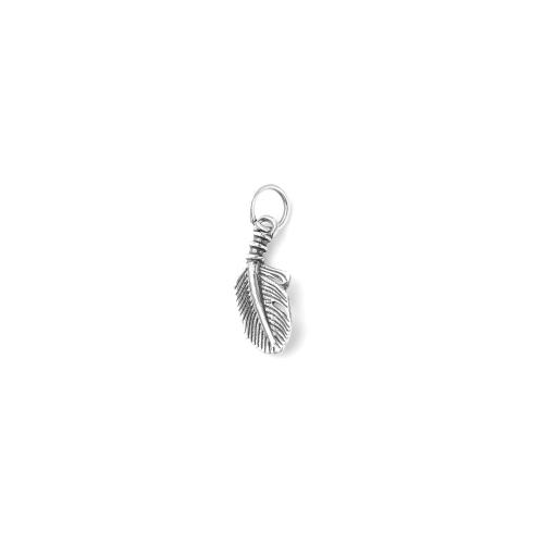 925 Sterling Silver Pendant Feather DIY Sold By PC