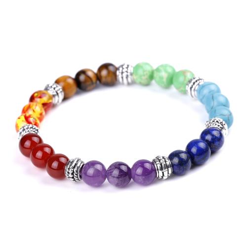 Gemstone Bracelet with 304 Stainless Steel handmade Unisex Length Approx 7-8 Inch Sold By PC