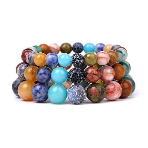 Gemstone Bracelet with Polyester Cord polished Unisex Sold By PC