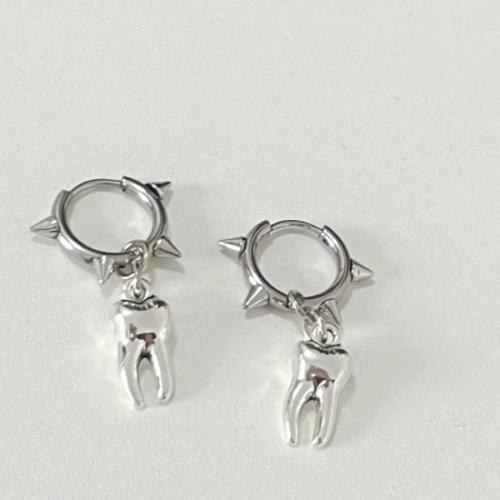 Stainless Steel Drop Earring 304 Stainless Steel fashion jewelry & for woman original color 23mm Sold By Pair