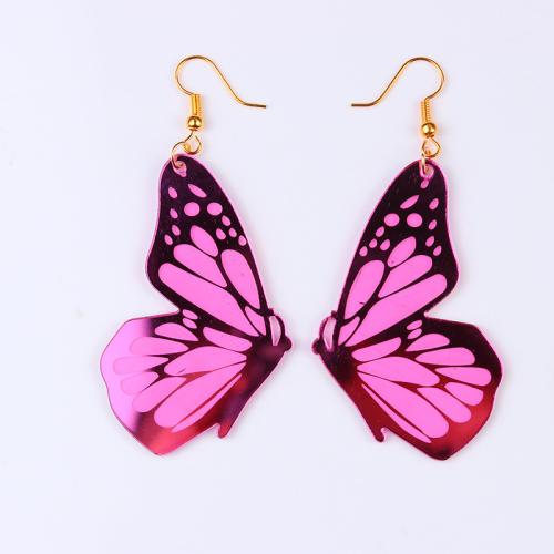 Acrylic Jewelry Earring Butterfly fashion jewelry & for woman 50mm Sold By Pair