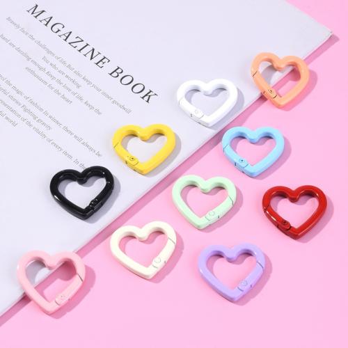 Zinc Alloy Key Lås, Heart, du kan DIY, flere farver til valg, 21x22mm, 5pc'er/Bag, Solgt af Bag