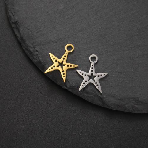 Stainless Steel Pendants 304 Stainless Steel Star DIY Sold By PC