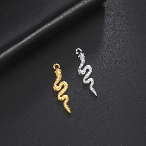 Acciaio inossidabile Animal Ciondoli, 304 acciaio inox, Serpente, gioielli di moda, nessuno, 30.60x8.30mm, Venduto da PC