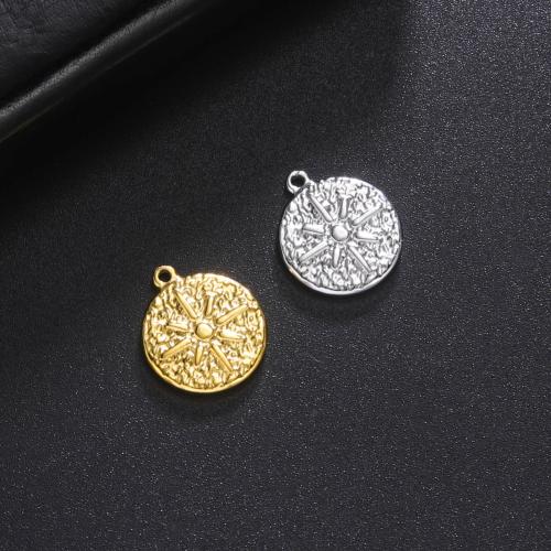 Stainless Steel Pendants 304 Stainless Steel Round fashion jewelry & Unisex Sold By PC