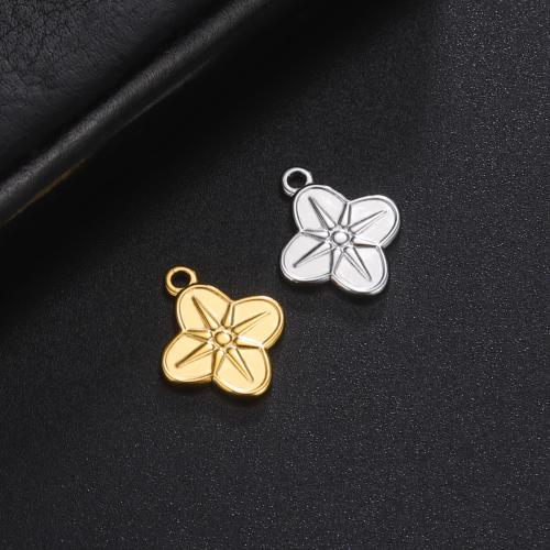 Stainless Steel korut Riipukset, 304 Stainless Steel, Neljä Leaf Clover, muoti korut & Unisex, enemmän värejä valinta, 18x15.10mm, Myymät PC