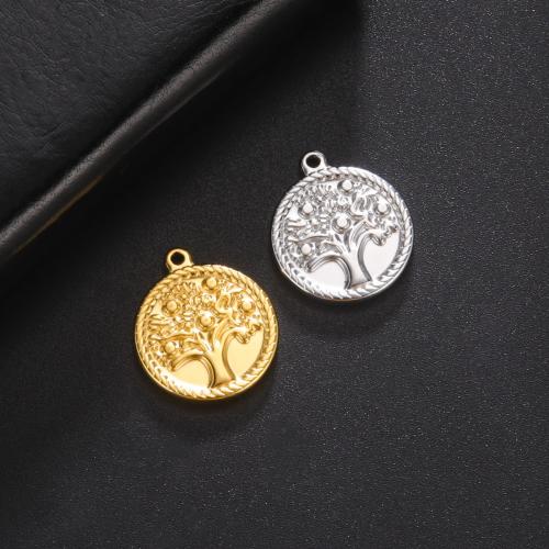 Stainless Steel Pendants 304 Stainless Steel Round fashion jewelry & Unisex Sold By PC