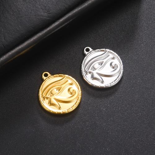 Stainless Steel Pendants 304 Stainless Steel Round fashion jewelry & Unisex Sold By PC