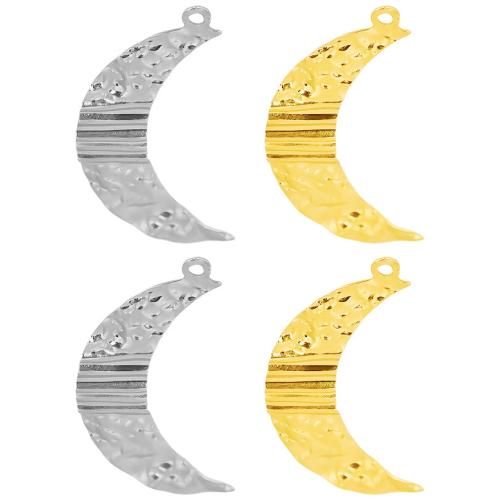 Stainless Steel Pendants 304 Stainless Steel Moon Vacuum Ion Plating DIY Sold By PC