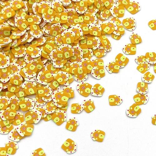 Fashion Nail Supplies Polymer Clay House DIY yellow 5mm Approx Sold By Bag