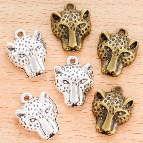 Zinc Alloy Animal Pendants Leopard plated DIY Sold By Bag