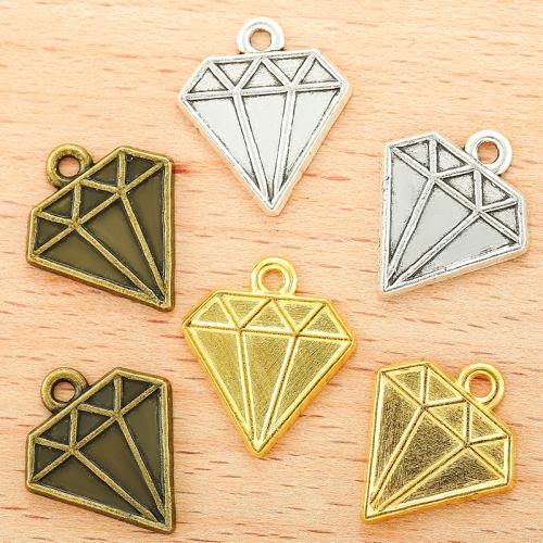 Zinc Alloy Pendants Diamond Shape plated DIY Sold By Bag