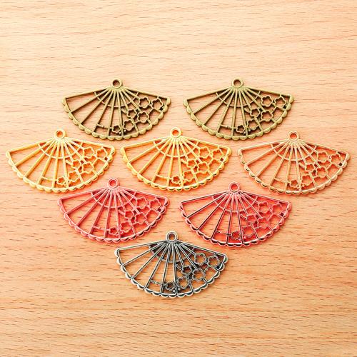 Zinklegering Hangers, Zinc Alloy, Fan, plated, DIY, meer kleuren voor de keuze, 40x24mm, 100pC's/Bag, Verkocht door Bag