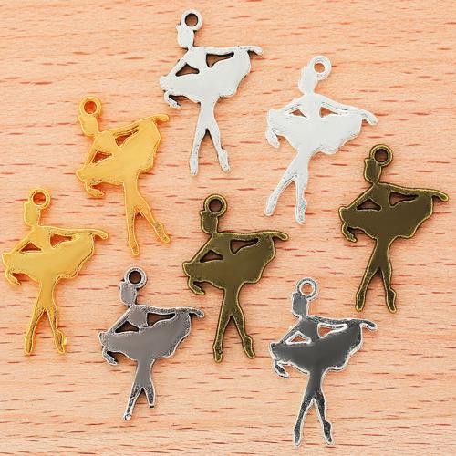 Pendentifs en alliage de zinc, Dancing Girl, Placage, DIY, plus de couleurs à choisir, 22x15mm, 100PC/sac, Vendu par sac