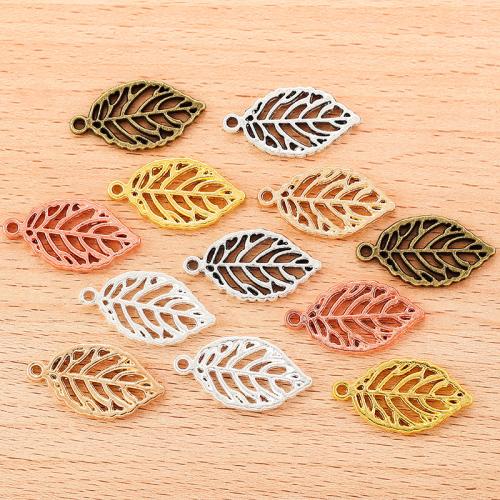 Pendants Sinc Alloy Leaf, plátáilte, DIY, dathanna níos mó le haghaidh rogha, 27x15mm, 100ríomhairí pearsanta/Mála, Díolta De réir Mála