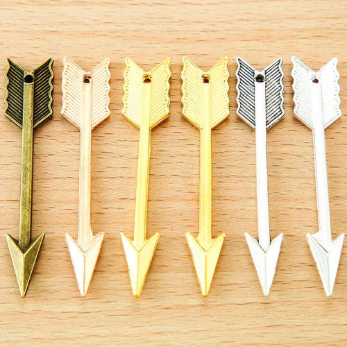 Zinc Alloy Pendants Arrow plated DIY Sold By Bag