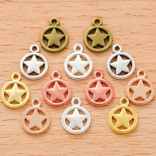 Zinc Alloy Star Pendant pentagram plated DIY Sold By Bag