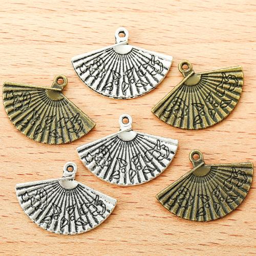 Zinklegering Hangers, Zinc Alloy, Fan, plated, DIY, meer kleuren voor de keuze, 25x17mm, 100pC's/Bag, Verkocht door Bag