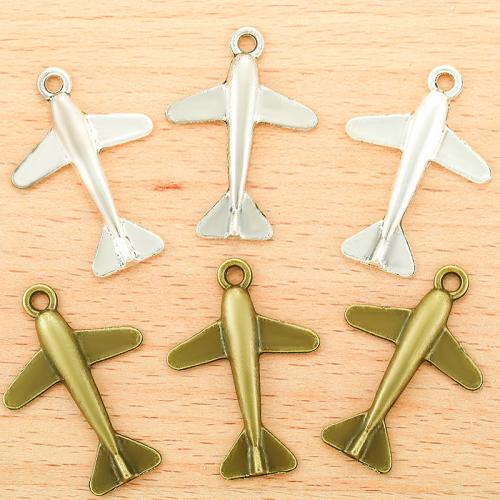 Zinklegering voertuig hangers, Zinc Alloy, Vliegtuig, plated, DIY, meer kleuren voor de keuze, 34x24mm, 100pC's/Bag, Verkocht door Bag